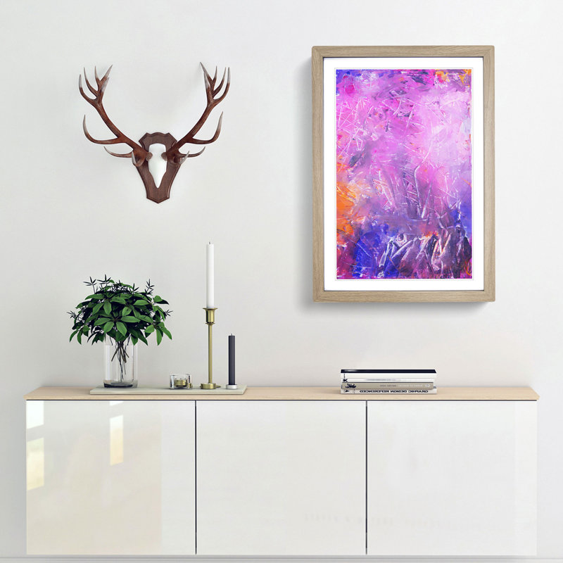 Moving Paint in Abstract - Framed Print, Oak Framed, 87cm H x 62cm W x 2cm D
