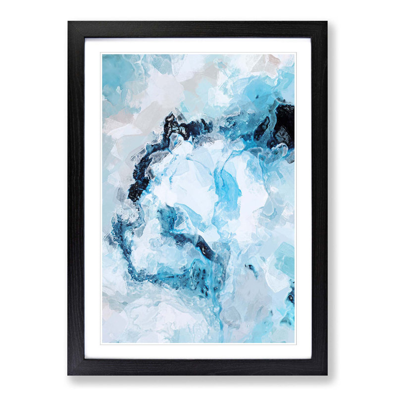 Reflecting on the Love in Abstract - Picture Frame Graphic Art Print, Black Framed, 36cm H x 27cm W x 2cm D