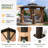 8 Ft. W X 8 Ft. D Aluminum Patio Hardtop Gazebo