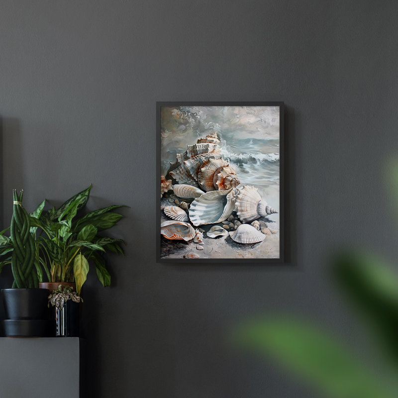 NAUTICAL Series CCXC - reproduction encadrée de qualité supérieure - prête à être accrochée - aucun clou requis, Noir