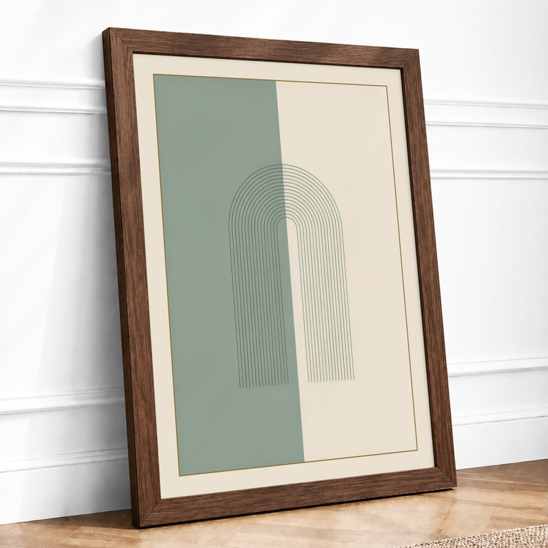 Symmetrical Arch Minimalist - Print, Walnut, A1 - 84.1 x 59.4 cm