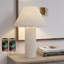 Ensemble de lampes de table modernes en résine blanche de 22,75 pouces avec abat-jour Empire en lin blanc et ports USB TYPE-C