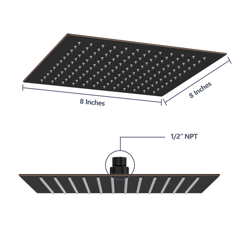 Rain Rain Shower Head 1.8 GPM GPM, Oil Rubbed Bronze