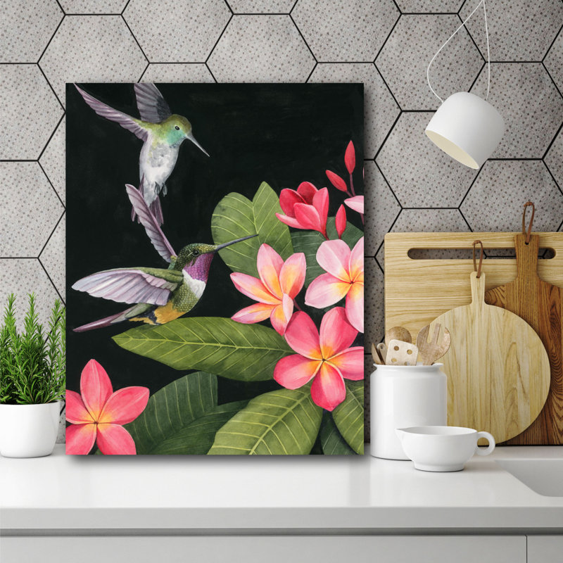 « colibris i », reproduction d’art sur toile tendue, H 24 po x l 20 po x P 1,5 po