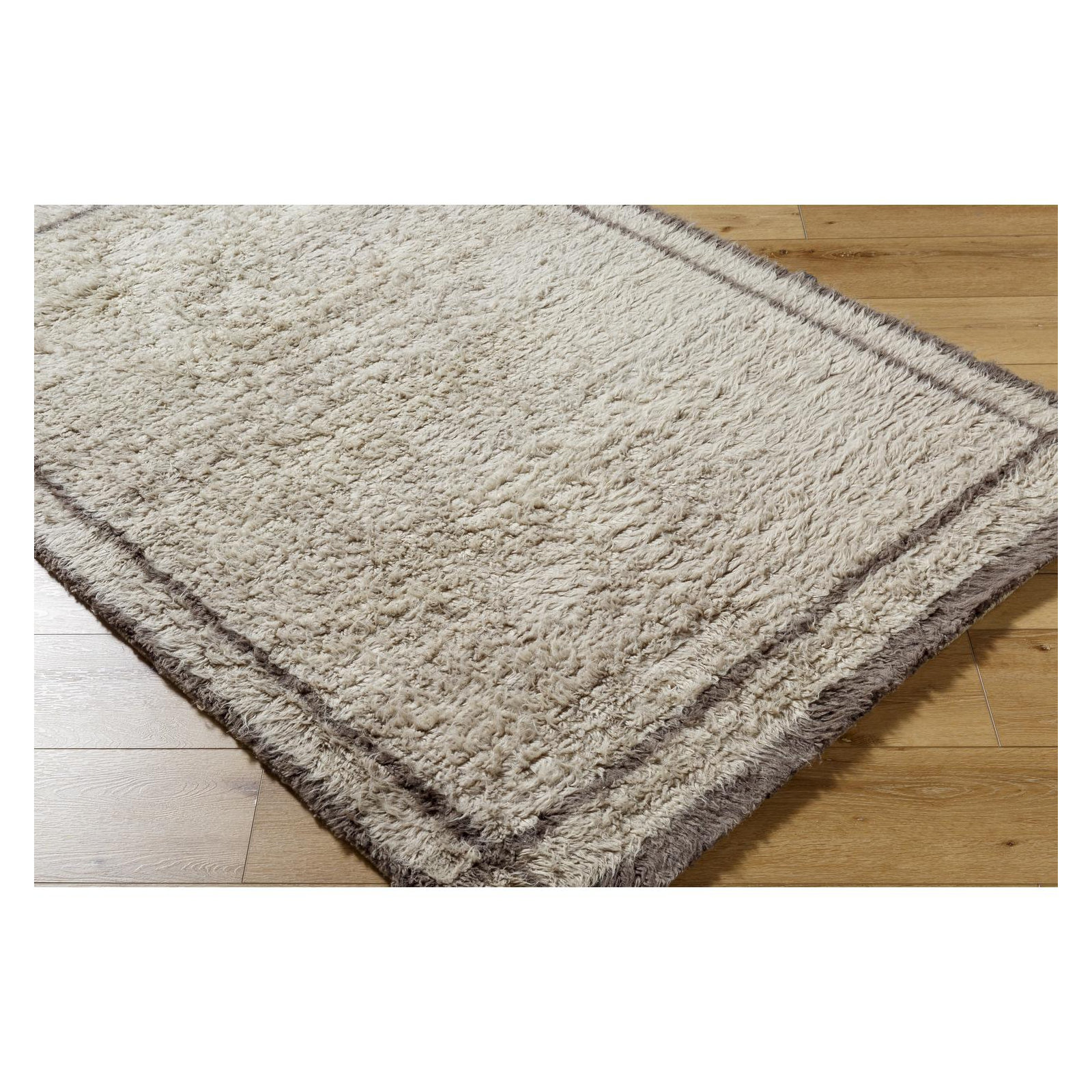 Hand Tufted Wool Gray Rug, Rectangle 2' x 3'