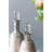 Textured Silver Glass Bottles with Clear Stopper