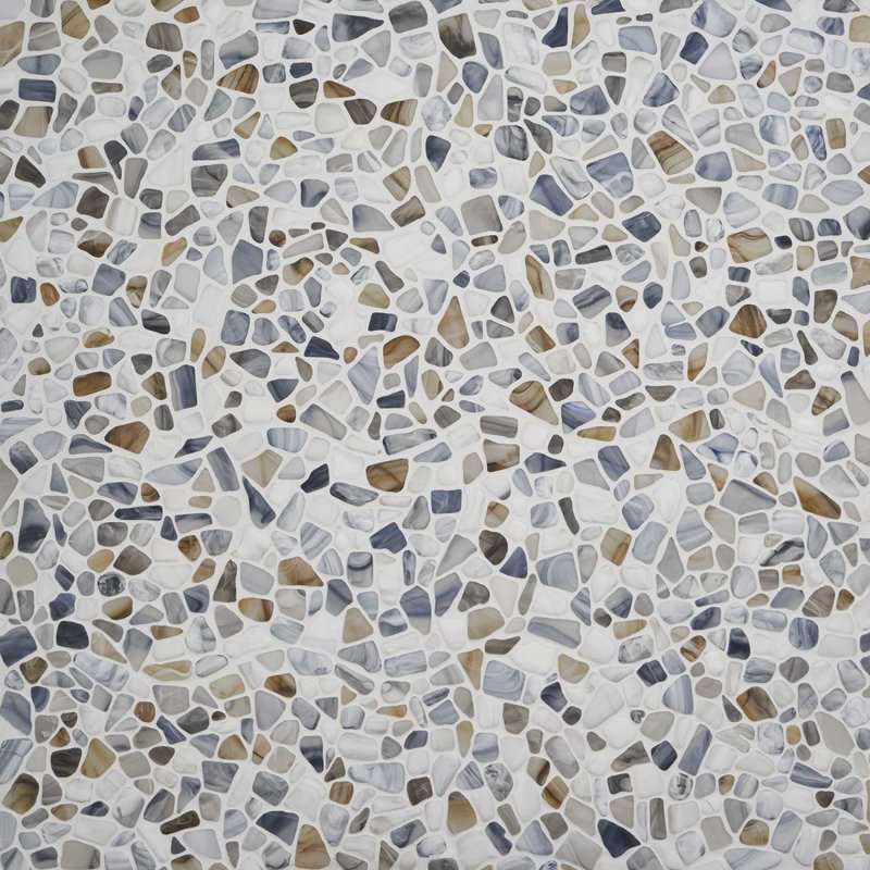Riverglass 12x12 Frosted Glass Mosaic Tile