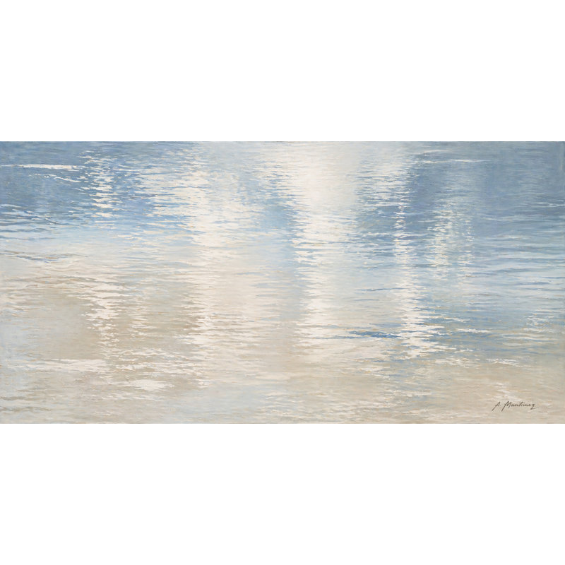«Blue Reflection», art mural sur toile tendue, H 24 po x l 48 po x P 1,5 po