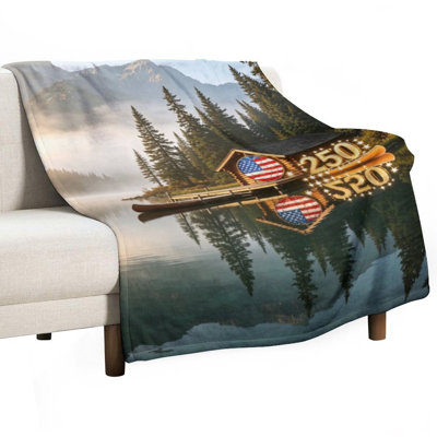 Jeté en flanelle de luxe American Patter