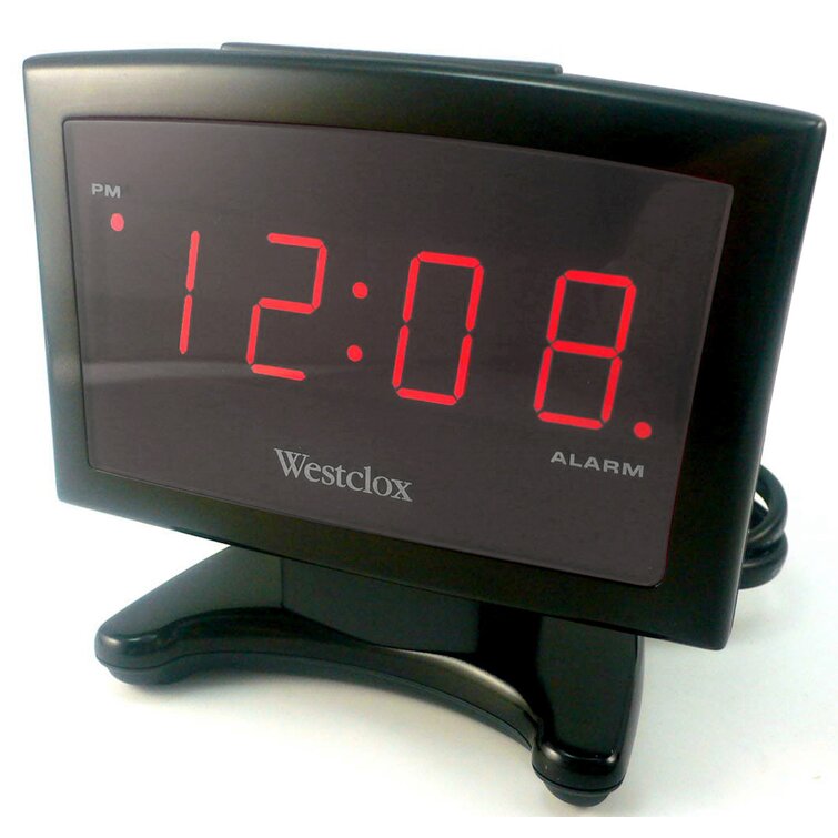 Westclox Modern & Contemporary Digital Tabletop Clock with Alarm in ...