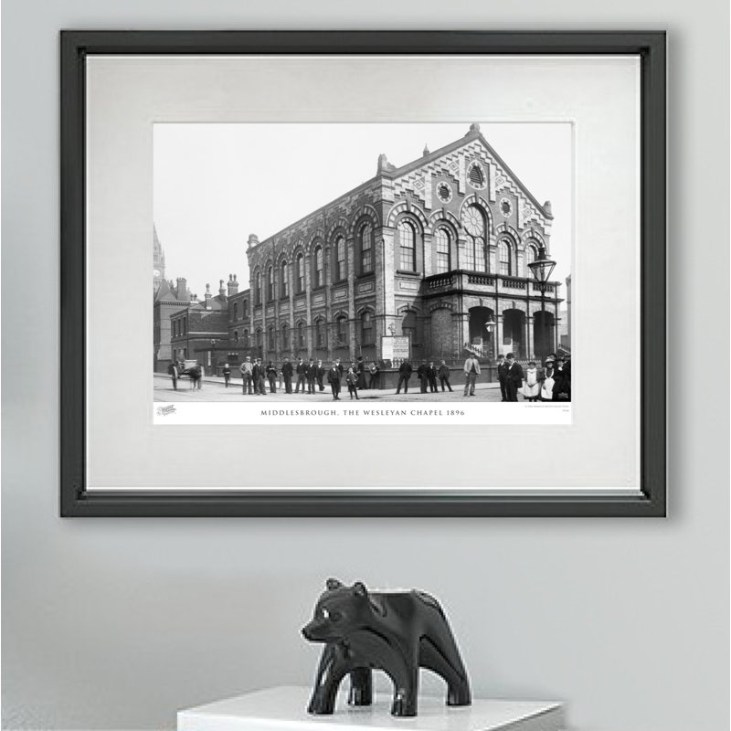Middlesbrough, The Wesleyan Chapel 1896 - Single Picture Frame Print, 40cm H x 50cm W x 2.3cm D