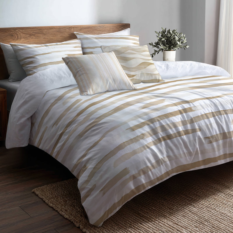 Ensemble de housse de couette et de coussins Modern, Housse de couette pour lit simple + 4 pièces supp