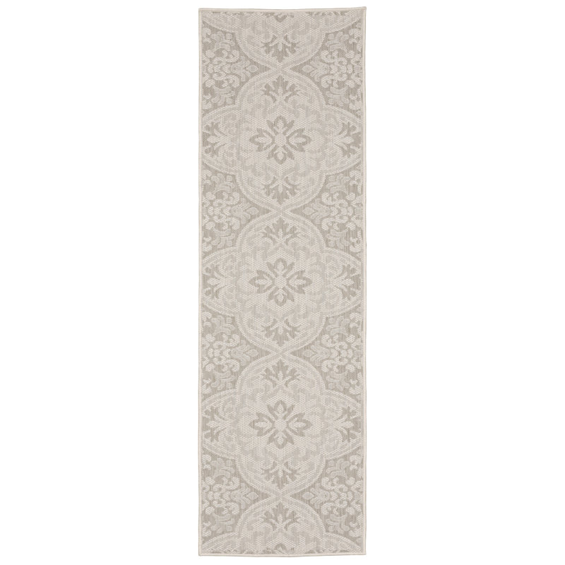 Anne Damask Indoor / Outdoor Rug, Runner 1'10" x 7'3"