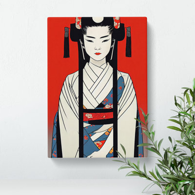 Awesome Geisha - Wrapped Canvas Print