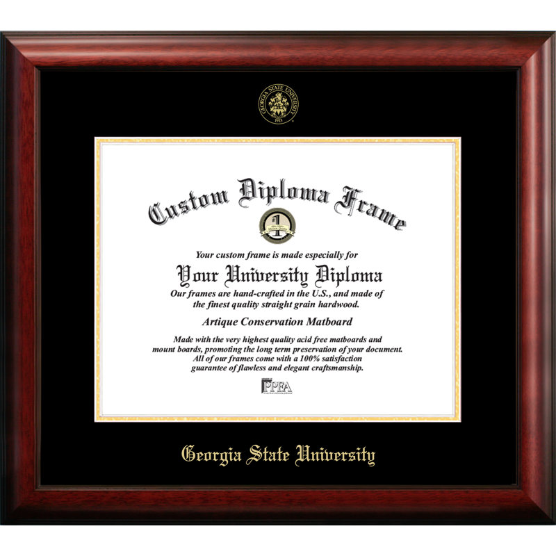 Cadre de diplôme en relief doré en relief georgia state NCAA