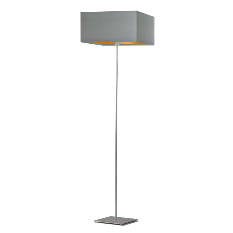 Eadlyn 156cm Traditional Floor Lamp, Brushed Steel, Grey
