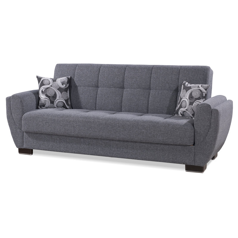 Upholstered 93.5'' Sleeper Sofa, Gray