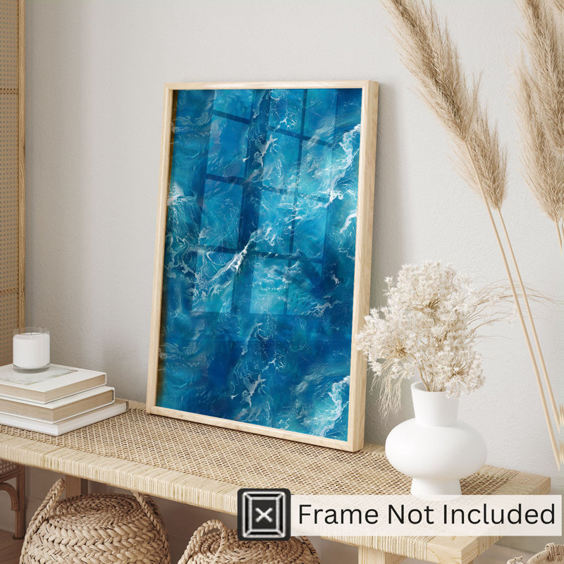 «Beach and Coastal Ocean Waves», impression nautique sans cadre, H 16 po x l 12 po