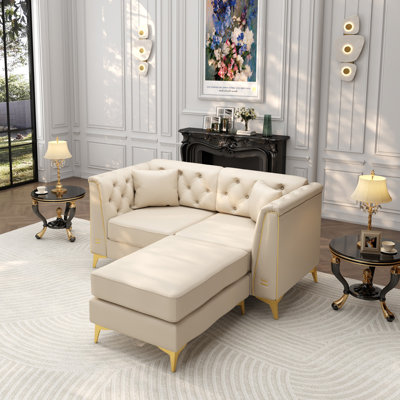 Canapé Chesterfield de 61,8 po de largeur