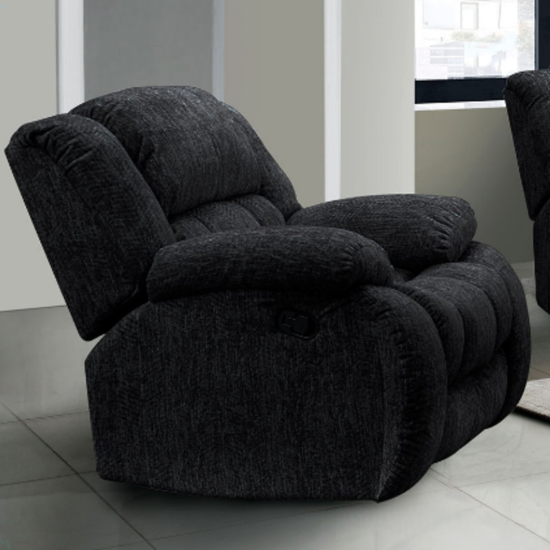 GLIDER RECLINER, fauteuil inclinable moderne, Noir