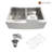 33"L x 22"W Double Bowl Stainless Steel Farmhouse Kitchen Sink