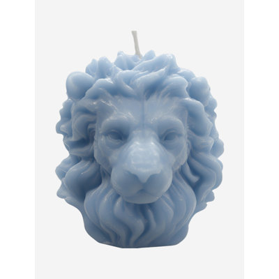 Signature Lion Head Candle – 1 lb - Light Blue