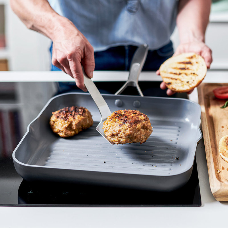 11" Black Aluminum Ceramic Nonstick Griddle Pan