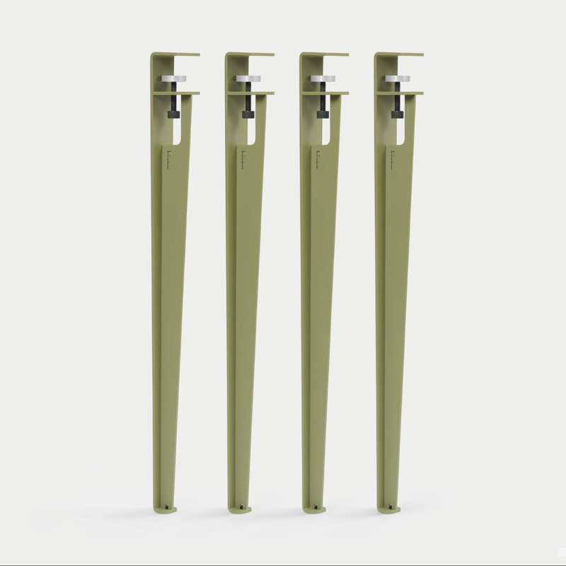Tiptoe Steel Table Legs, Khaki Green