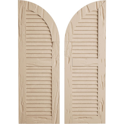 Timberthane Two Equal Louvre w/Quarter Round Arch Top Shutters