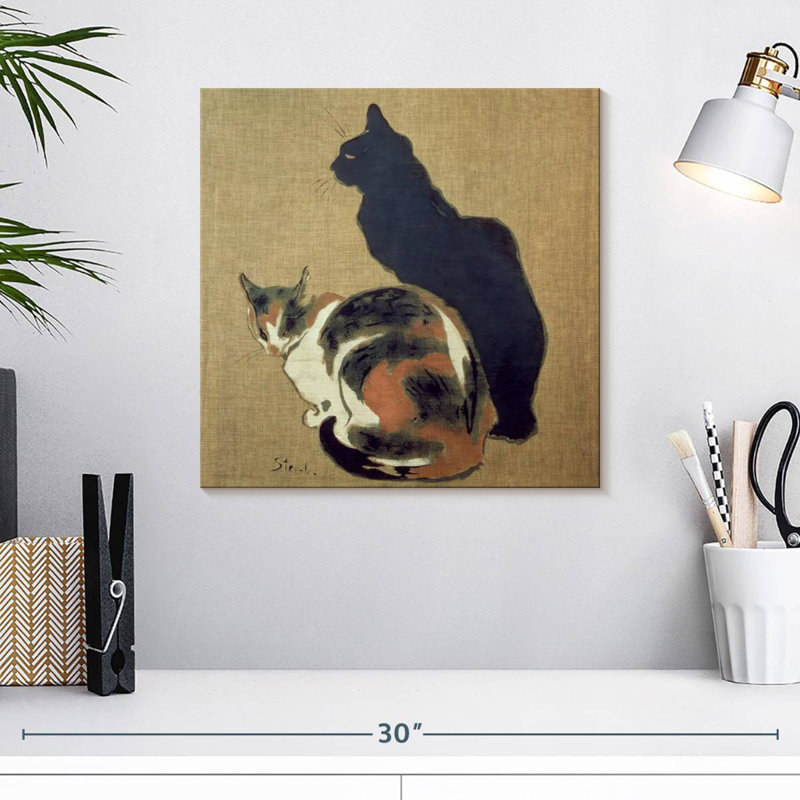 Crowle Two Cats 1894, 16" H x 16" W
