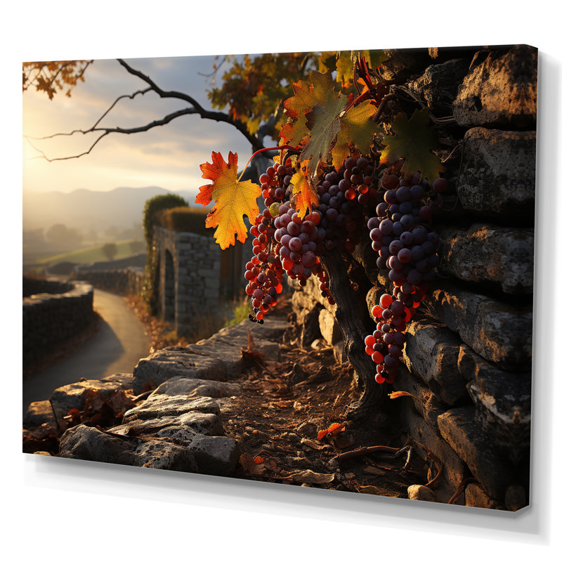 Vineyard Whispering Oaks sur impression sur toile, Toile tendue, H 24 po x l 32 po x P 1 po