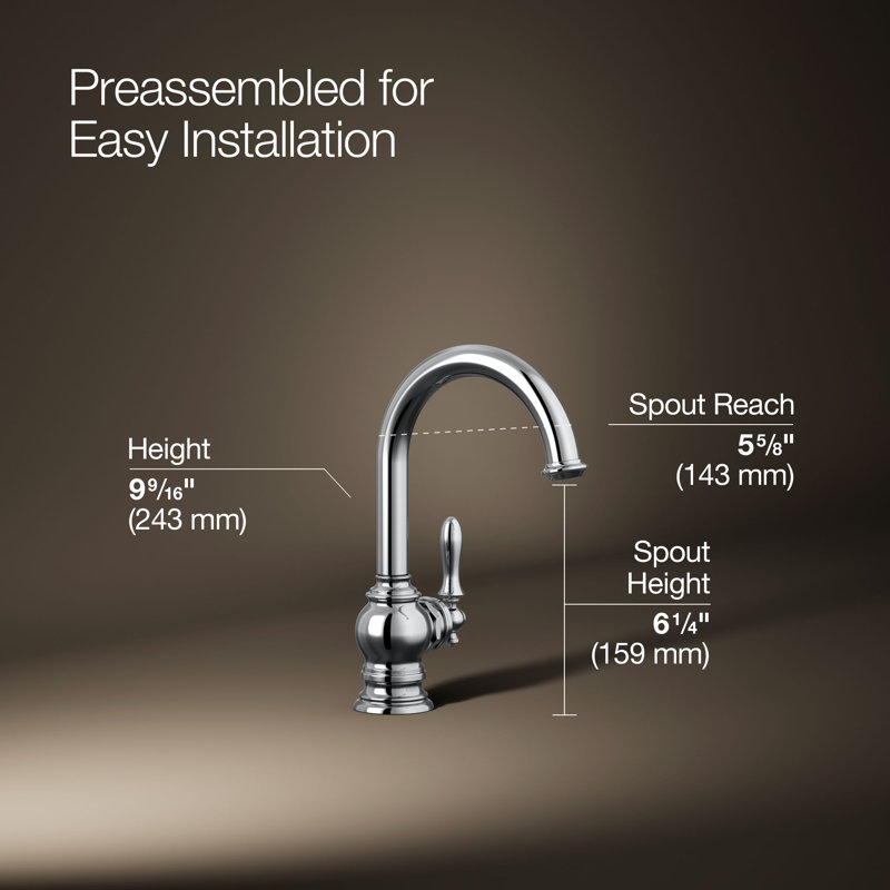 Artifacts Beverage Faucet, Polished Chrome