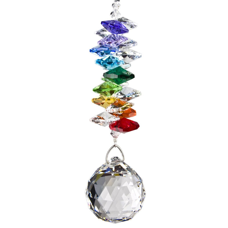 Boule de cristal cascade de glace, Arc-en-ciel, 4.5" H x 2" W x 2" D