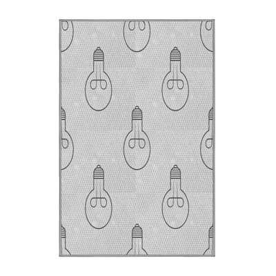 Tapis rond rond gris en laine