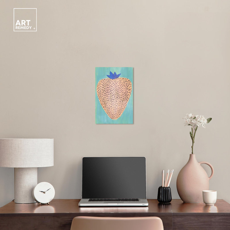 Pale Strawberry Modern Canvas Kitchen Print, 10" x 15"