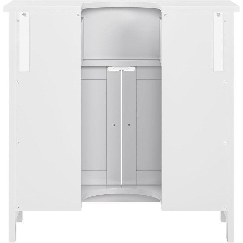 Bathroom Cabinet with Drawers & 2 Doors, Modern Freestanding, 60 x 30 x 60 cm, White
