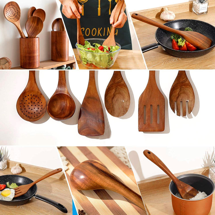 Wooden Spoon Cooking Spoon Set of 7 pcs