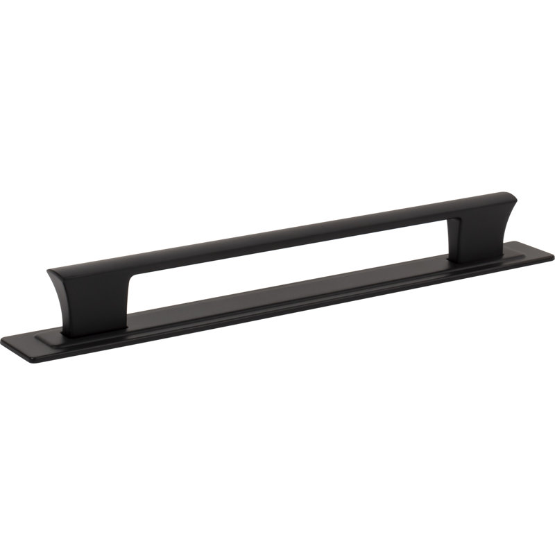 Zander 12" Center To Center Bar Pull, Matte Black, 7 9/16"
