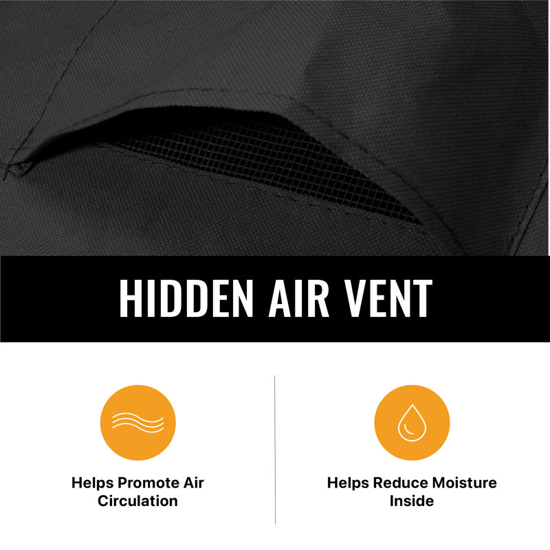 Premium Coffee & Side Table Cover - Breathable, Heavy-Duty Cover with Water-Resistant PVC liner, Adjustable Elastic Hem, Click-Close Straps, and Air Vents - Hyslop Collection