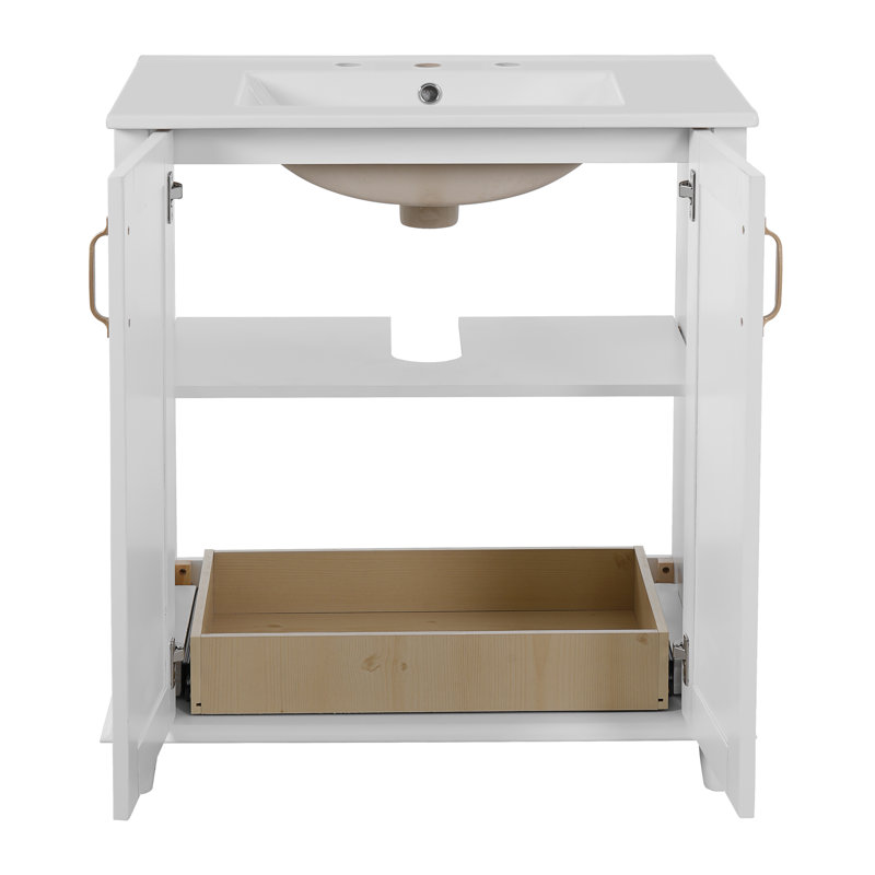 Meuble-lavabo de 30 po avec lavabo en céramique