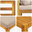 Ensemble de mobilier de jardin modulaire de 5 pièces en bois d'acacia massif naturel-1687319653-1687319676