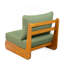 Fauteuil club de patio en acacia Lazy, vert