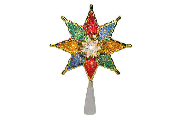The best Christmas tree topper with a vintage star shape and a mosaic, light-up design.