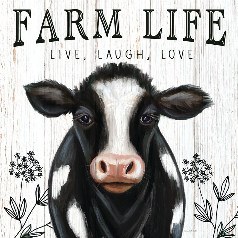 «Farm Life» par Elizabeth Tyndall, H 20 po x l 20 po, Reproduction papier encadrée dorée sans passe-pa
