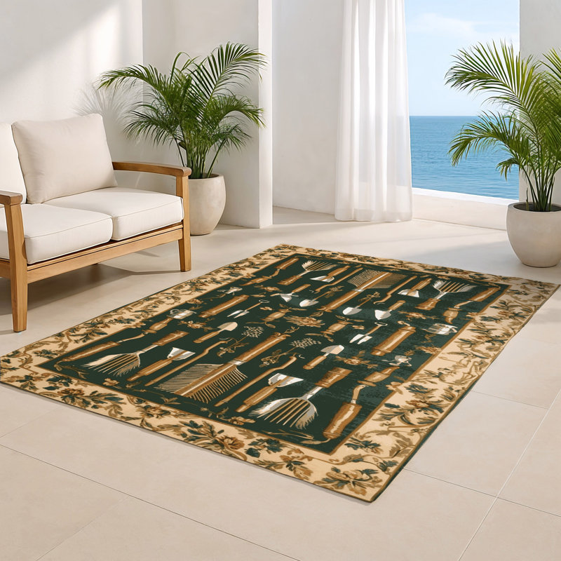 Tapis vert français intérieur et extérieur, Rectangulaire 8 pi x 10 pi