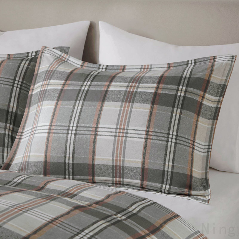 Plaid Duvet Cover Set Twin/Twin XL