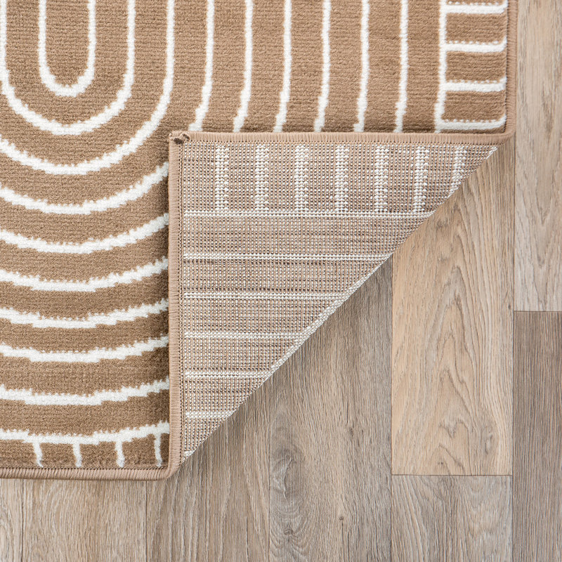 Contemporary Stripe Arch Design Area Rug, Rectangle 5' x 7'