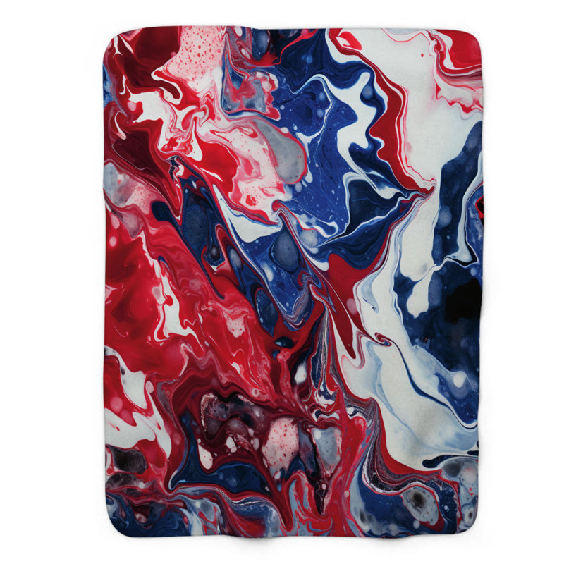 Couverture en sherpa Marble, L 60 po x L 80 po