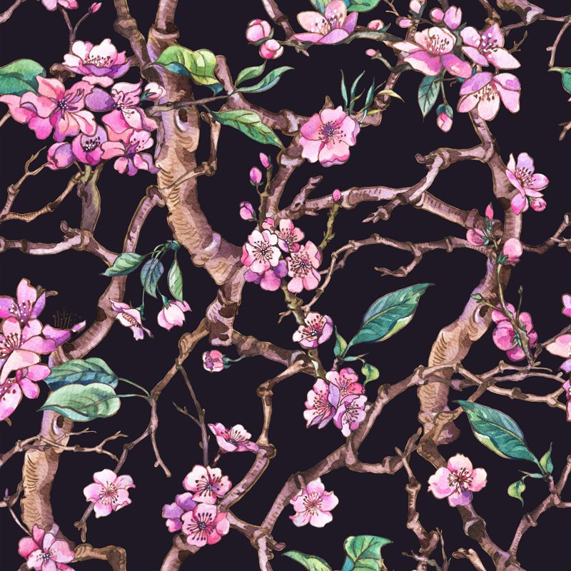 Peel & Stick Floral Wall Mural, 10.42" W x 10.42" L