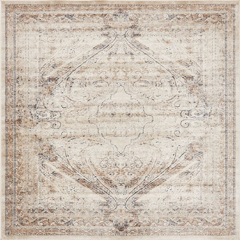Parrado Ikat Indoor Rug, Square 7'